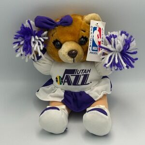 NBA Basketball Utah Jazz Bear Mascot Plush Cheerleader Uniform Stuffed‎ Animal
